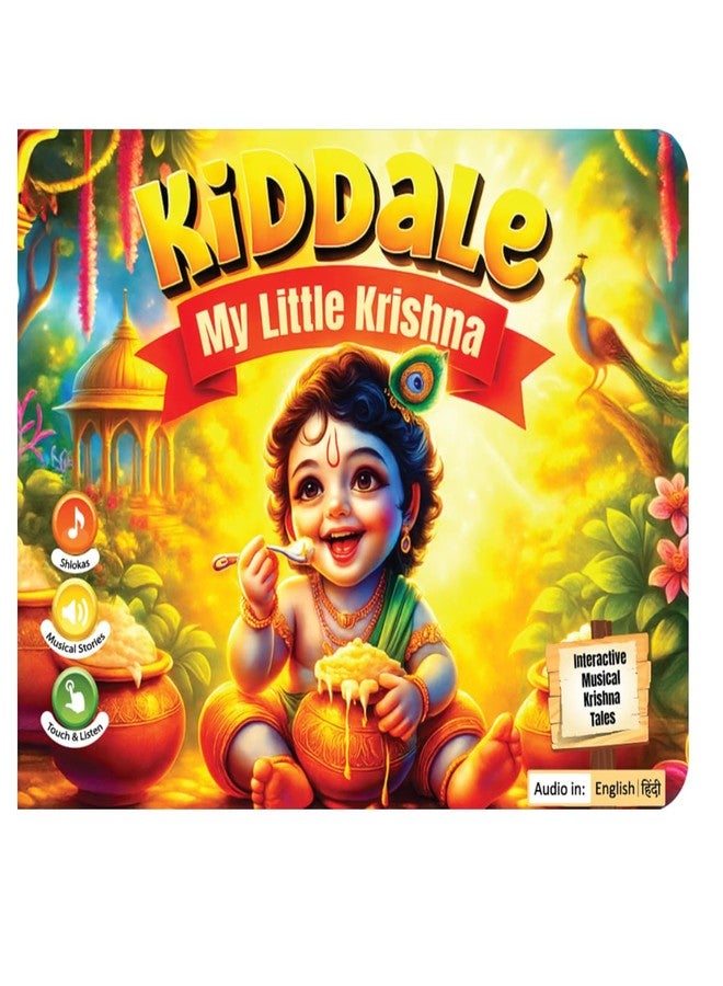 Kiddale’s Krishna Musical Storyteller Sound Book for Kids| English & Hindi Audio Story Book| Introduce Lord Krishna & Indian Culture | Ideal Gift for Children 2-7 Years - Image 1